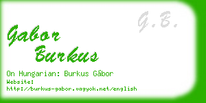gabor burkus business card